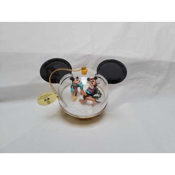 Mickey Mouse Snow Globe Ornament IT'S SNOW FUN WITHOUT YOU Bradford #A0169 COA - Picture 6 of 12